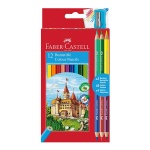 Kredki ołówkowe FABER-CASTELL ECO Zamek - 12+ 6 kolorów gratis + temperówka