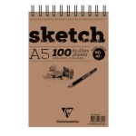 Blok szkicowy White Sketch Clairefontaine - 90g, 100ark, A5, na spirali