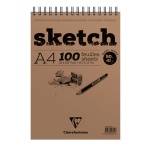 Blok szkicowy White Sketch Clairefontaine - 90g, 100ark, A4, na spirali