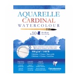 Blok akwarelowy dwustronny Clairefontaine CARDINAL - 300g, 10ark, A3 - Torchon/Grain fin