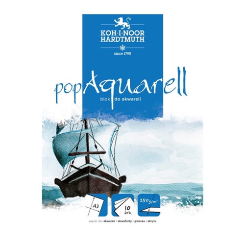 Blok do akwareli POP AQUARELL Koh-i-noor A3, 250g, 10arkuszy.jpg