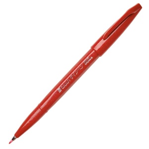 Flamaster Pentel Touch Brush Pen SES15 -   czerwony