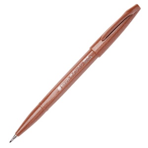 Flamaster Pentel Touch Brush Pen SES15 -   brązowy