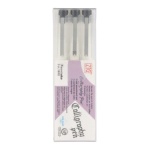 Flamastry do kaligrafii Kuretake Calligraphy Pen - 3 sztuki UKOŚNIE ŚCIĘTE
