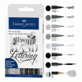 Zestaw flamastrów artystycznych Faber Castell Pitt Artist Hand Lettering - 7 kolorów + akcesoria