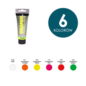  Farby akrylowe Maimeri ACRILICO FLUO fluorescencyjne świecące 75ml - różne kolory