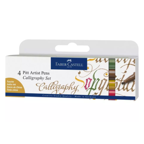Zestaw flamastrów do kaligrafii Pitt Artist Pens FABER-CASTELL - 4 kolory
