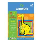 Blok rysunkowy MIX Canson - A4, 70-90g, 10ark. kolorowych + 5ark. białych