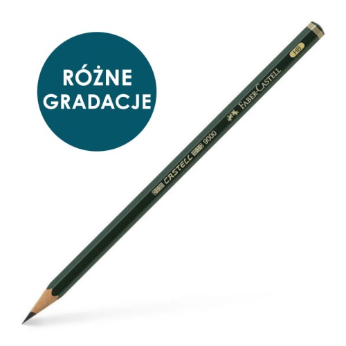 Ołówki artystyczne seria Castell 9000 FABER-CASTELL - różne miękkości