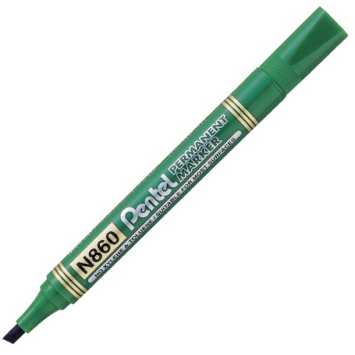 Marker permanentny N860 Pentel - ścięty - zielony
