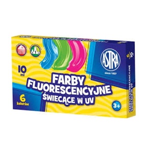 Farby plakatowe Astra - 6x10ml - FLUO