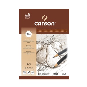 Blok rysunkowy szkicowy Canson 120g, 25ark. A4 