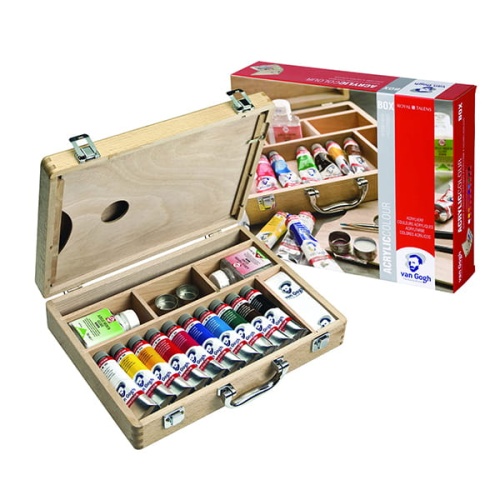 Talens Van Gogh zestaw farb akrylowych 10x40 ml + akcesoria