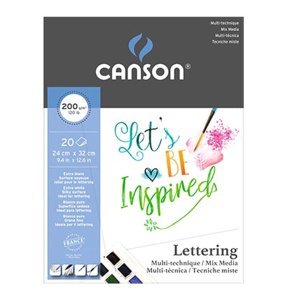 Blok Canson Mix Media Lettering - 200g, 20ark. A4