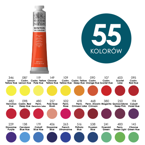 Farby olejne Winsor & Newton WINTON 200ml - różne kolory