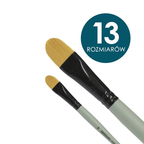 Pędzle syntetyczne Renesans krótkie trzonki, KOCI JĘZYK seria 1006FR.jpg