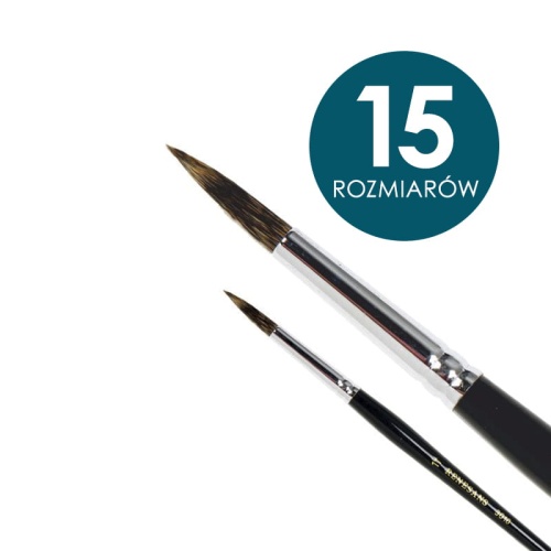 Pędzle z włosia wiewiórki RENESANS krótkie trzonki, OKRĄGŁE seria 3010R.jpg