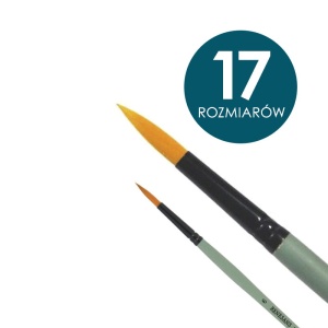 Pędzle syntetyczne Renesans krótkie trzonki, OKRĄGŁE seria 1006R