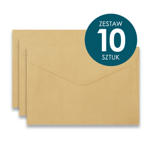 Koperta Galeria Papieru C6, 114x162mm, Pearl złoty - 10 sztuk