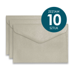 Koperta Galeria Papieru C6, 114x162mm, Pearl srebrny - 10 sztuk