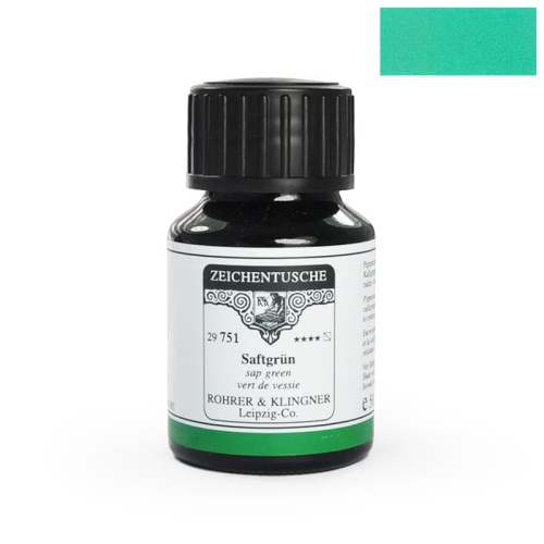 Tusz kaligraficzny rysunkowy Rohrer & Klingner 50ml - Saftgrün