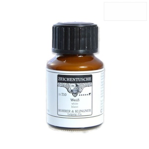 Tusz kaligraficzny rysunkowy Rohrer & Klingner 50ml - Weiß