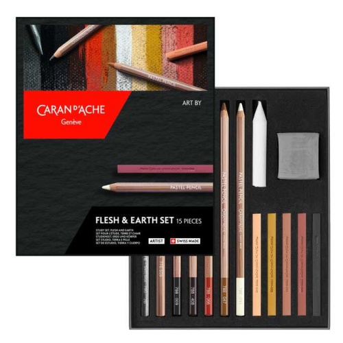 Zestaw pasteli w kredce Caran d'Ache Pastel Pencil Skin Tones & Earth Set 15 sztuk