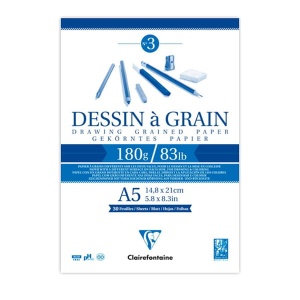 Szkicownik Clairefontaine Dessin a Grain - 180g, 30ark, A5