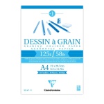 Szkicownik Clairefontaine Dessin a Grain - 125g, 40ark,  A4