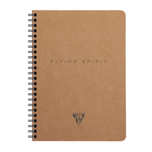 Notatnik, zeszyt Clairefontaine Flying Spirit Kraft 14,8x21cm - linie na spirali - mix wzorów.jpg