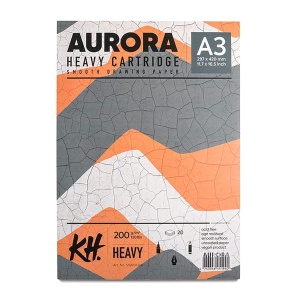 Szkicownik, blok do rysunku AURORA Heavy Cartridge  - 200g, 20ark, A3