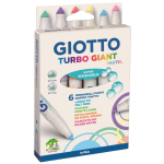 Zestaw flamastrów Giotto Turbo Giant PASTEL  - 6 kolorów