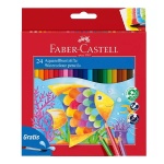 Kredki akwarelowe FABER-CASTELL Rybka 24 kolorów + pędzelek GRATIS