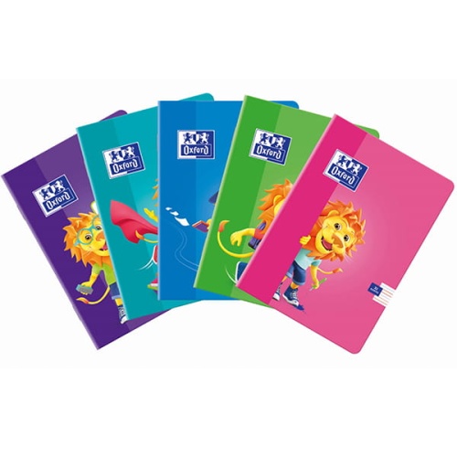 Zeszyt Lion OXFORD A5, 32k., linia podwójna kolorowa.jpg
