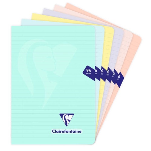 Zeszyt, notatnik Mimesys Pastel Clairefontaine A5, 48k., linie - transparentny