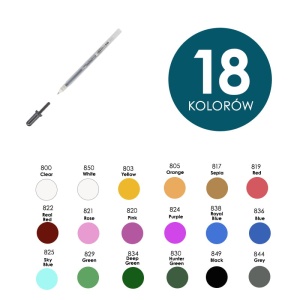 Długopisy żelowe, żelopisy Sakura Gelly Roll Glaze 3D - różne kolory