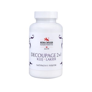 Klej + lakier do decoupage Koh-i-noor 200 ml - satynowy połysk 