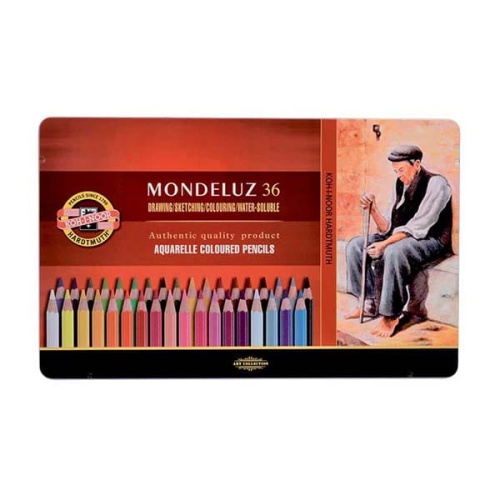 Kredki akwarelowe Koh-I-Noor Mondeluz DRAWING - 36 kolory w metalowej kasecie.jpg