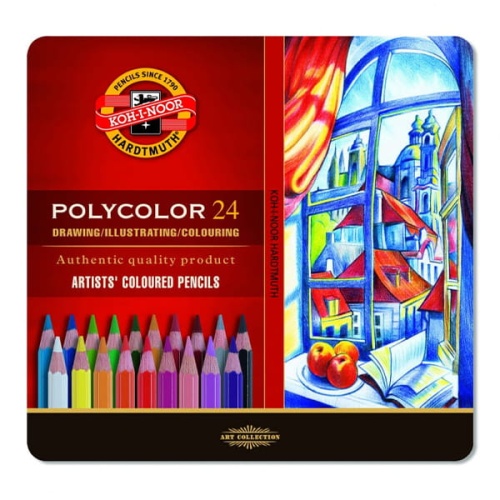 Kredki Koh-i-noor Polycolor DRAWING - 24 kolory w metalowej kasecie.jpg
