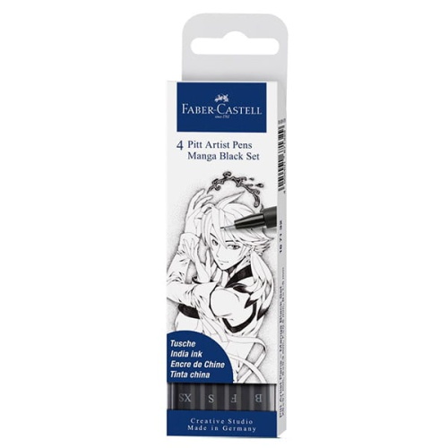 Zestaw flamastrów Pitt Artist Faber-Castell Warm Grey IV - 4 sztuki szare (F, S, M, B).jpg