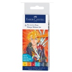 Zestaw flamastrów Faber Castell Pitt Artist MANGA SHONEN - 6 kolorów