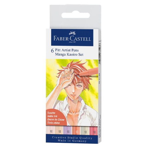 Zestaw flamastrów Pitt Artist Faber Castell MANGA KAOIRO - 6 kolorów.jpg
