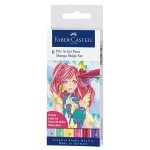 Zestaw flamastrów Faber Castell Pitt Artist MANGA SHOJO - 6 kolorów