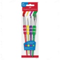 Zestaw pędzli szkolnych Faber Castell z miękkimi uchwytami - 4 sztuki - standardowe kolory.jpg