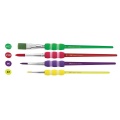 Zestaw pędzli szkolnych Faber Castell z miękkimi uchwytami - 4 sztuki - standardowe kolory.jpg