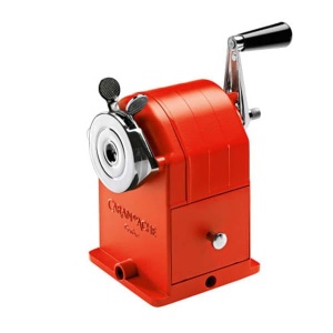 Temperówka mechaniczna metalowa Caran d'Ache na korbkę - czerwona 