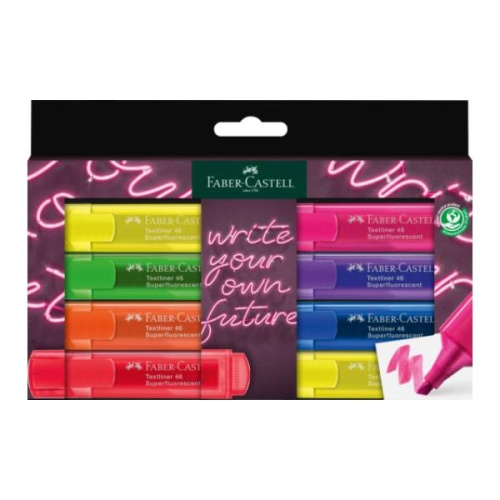 Zestaw zakreślaczy Faber Castell  Texliner 46 Superfluorescent - 7 kolorów