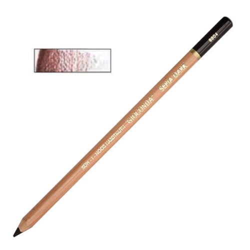 Pastel suchy Koh-i-noor GIOCONDA 8804 w drewnianej oprawie - sepia ciemna.jpg