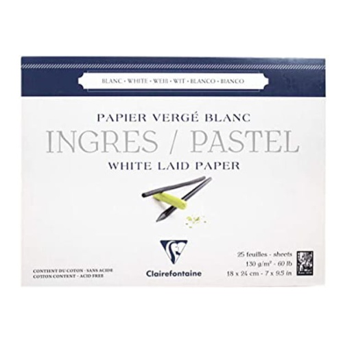 Blok do pasteli Ingres Pastel Clairefontaine - 130g, 25ark, 18x24cm, biały.jpg
