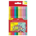 Flamastry FABER-CASTELL Grip - zestaw 10 kolorów pastel i neon